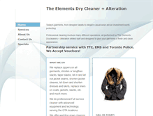 Tablet Screenshot of elementsdrycleaner.com